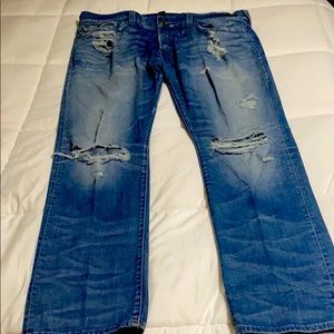 True Religion men’s  Ricky relaxed straight jeans